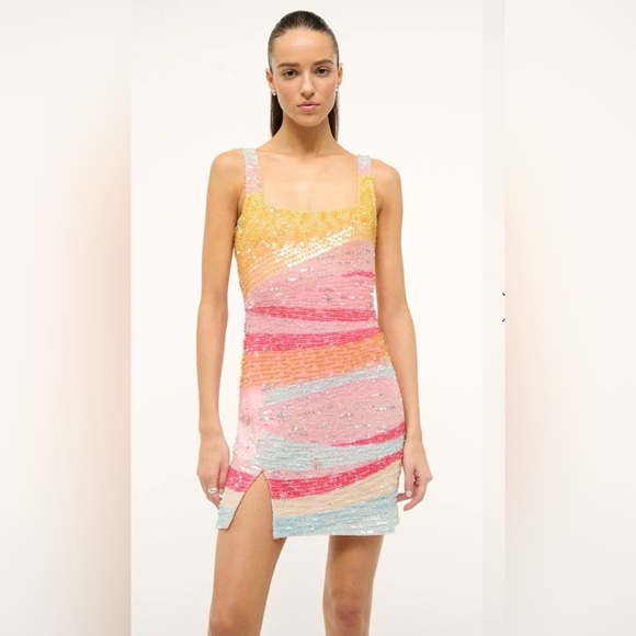 STAUD LE SABLE DRESS SUNSET Size M NWT - Picture 14 of 17